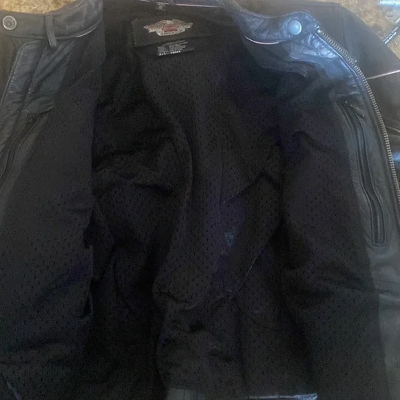 Women’s Harley Davidson Leather Jacket Pink Rose, petite Small EUC​​​​​​​​ - Picture 8 of 10